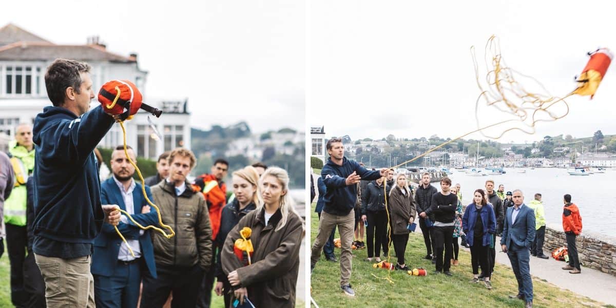 life-saving-training-in-falmouth-greenbank-hotel-the-working-boat-pub-water-rescue-demo-cornwall