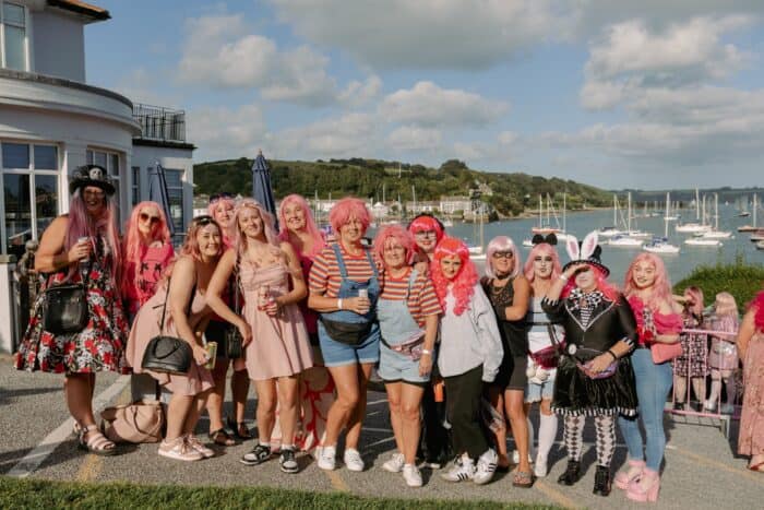 pink-wig-parade-falmouth-week-greenbank-hotel